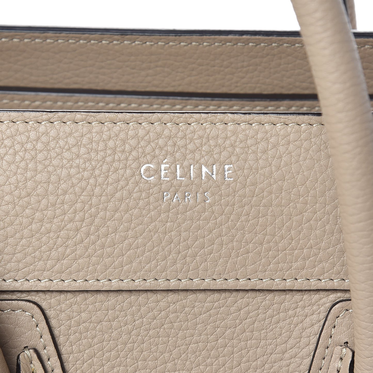 Drummed Calfskin Micro Luggage Dune