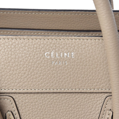 Celine Drummed Calfskin Micro Luggage Dune 10 of 13
