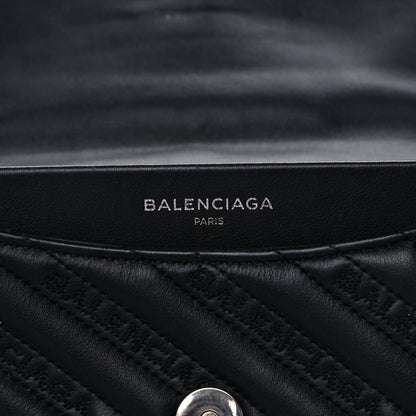 Balenciaga Calfskin Logo Matelasse M BB Chain Shoulder Bag Black 6 of 11