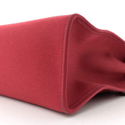 Hermes Vache Hunter Toile Herbag Zip 31 PM Rouge Grenat Rouge H 11 of 16