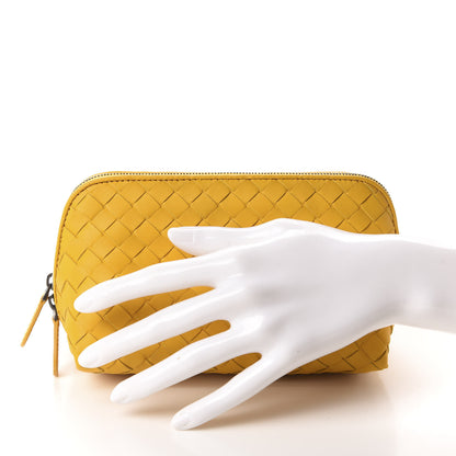 Bottega Veneta Nappa Intrecciato Cosmetic Pouch Sapphire 2 of 8