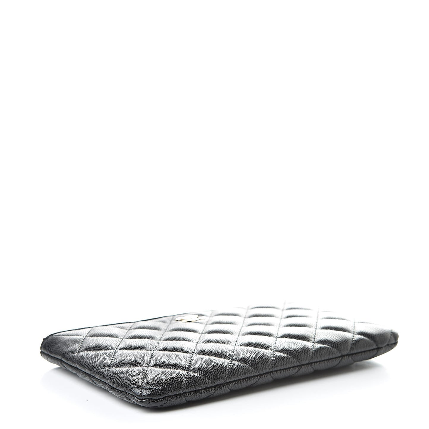 Caviar Quilted Cosmetic Case Black