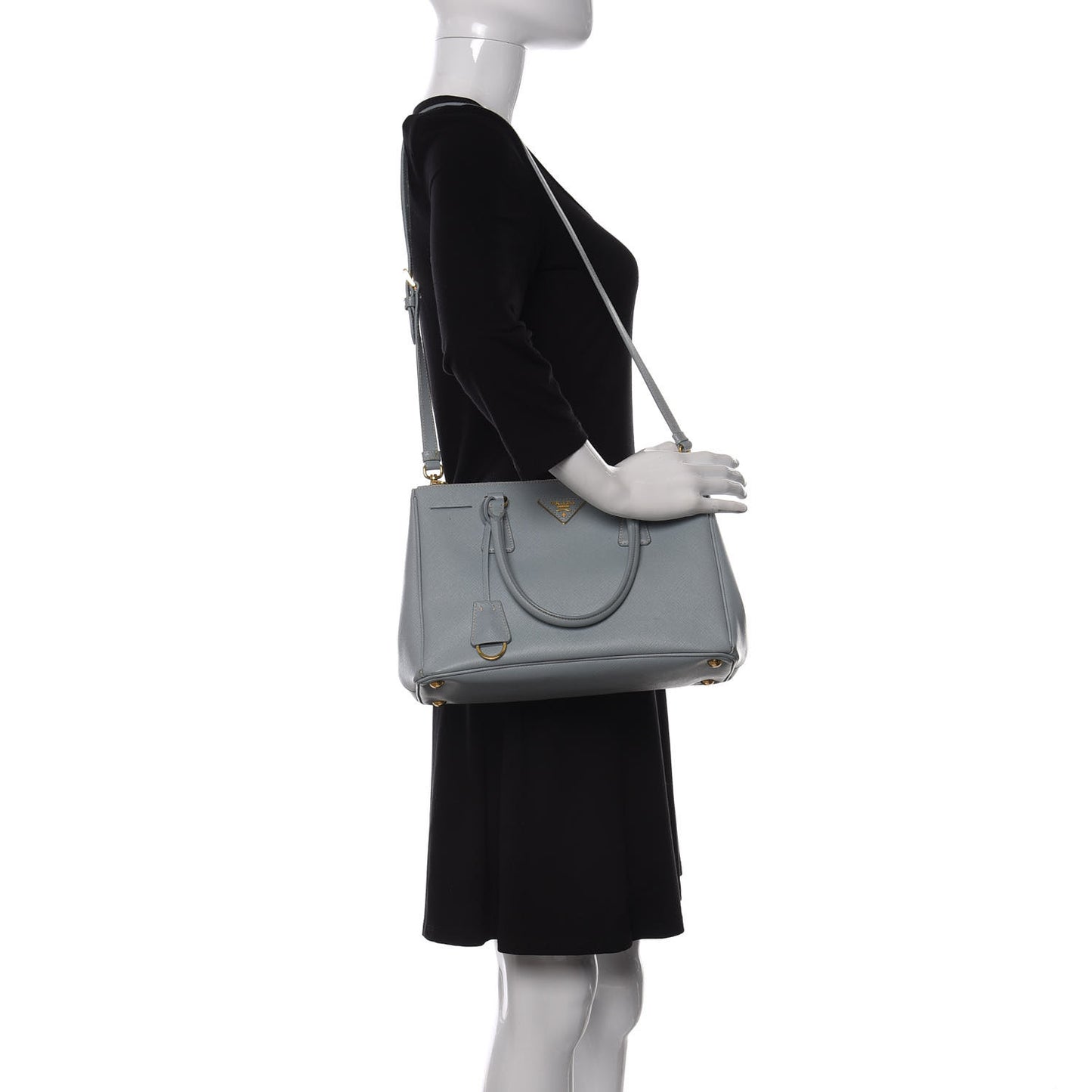 Saffiano Small Galleria Double Zip Tote Lago