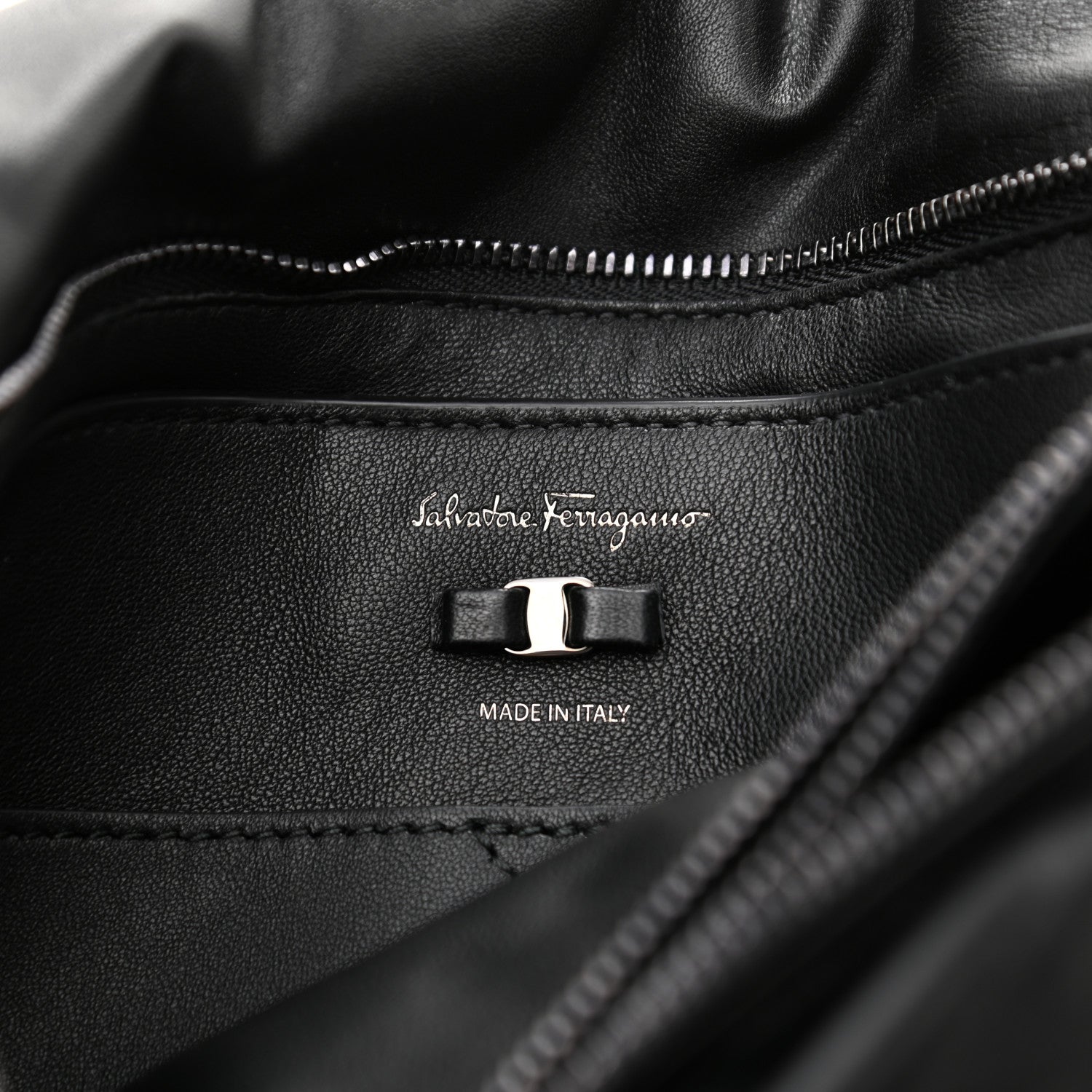 Salvatore Ferragamo Calfskin Medium Viva Bow Shoulder Bag Black 8 of 13