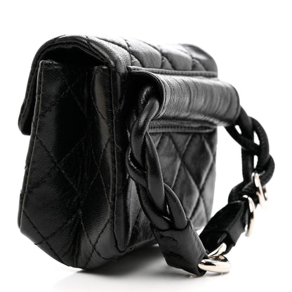 Chanel Calfskin Quilted 2.55 Ankle Wrist Bag Black 4 of 10