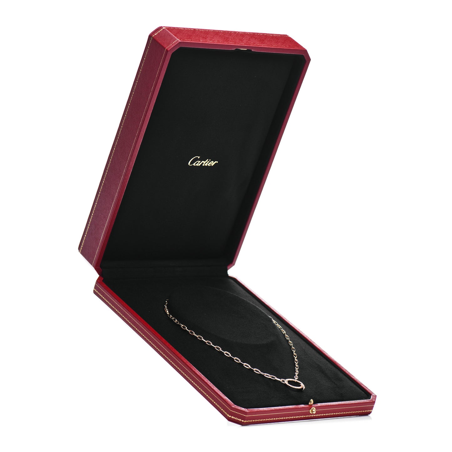 18K Pink Gold Diamond Juste Un Clou Chain Necklace