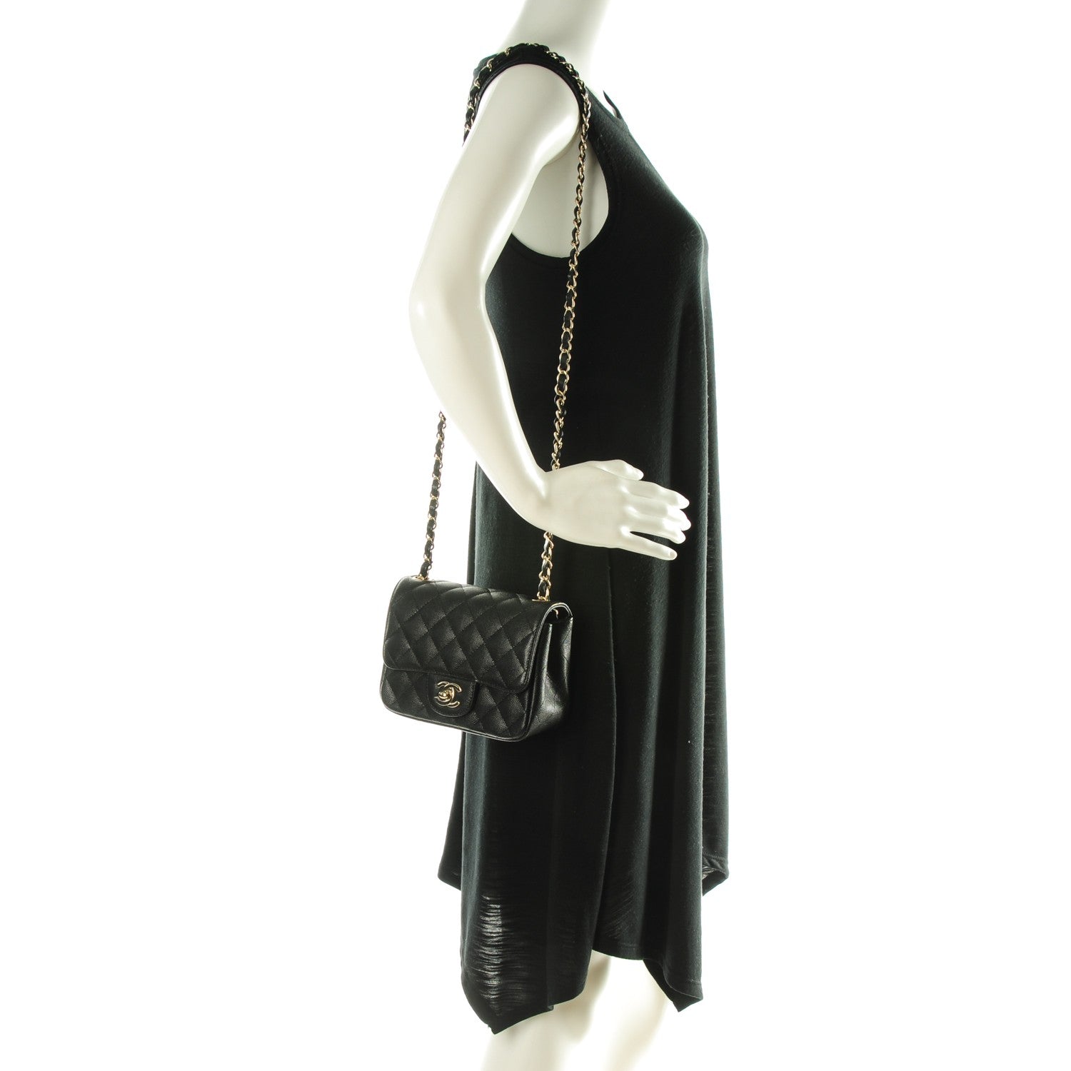 Chanel Caviar Quilted Mini Square Flap Black 2 of 7