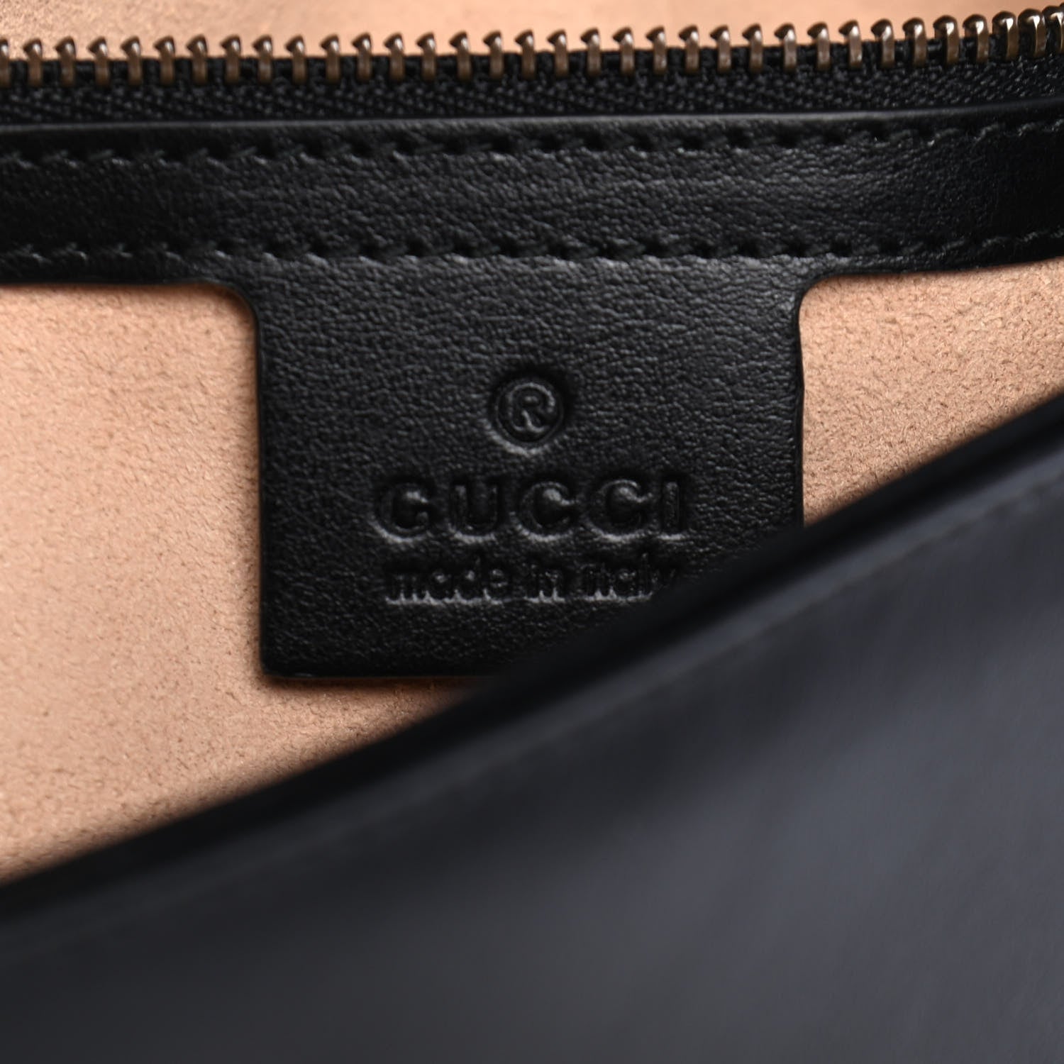 Gucci Calfskin Matelasse Small GG Marmont Shoulder Bag Black 6 of 10