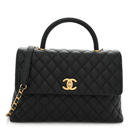 Chanel Caviar Quilted Medium Coco Handle Flap Black 1 of 11