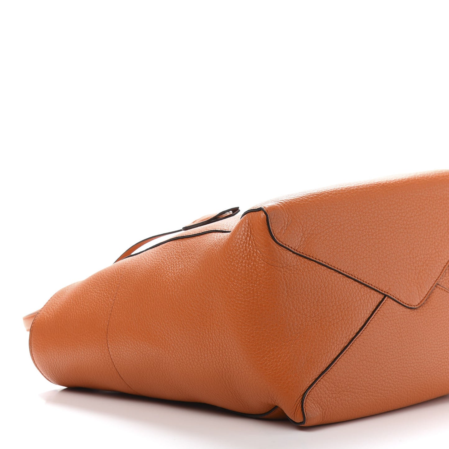Vitello Phenix Small Zip Shopping Tote Papaya