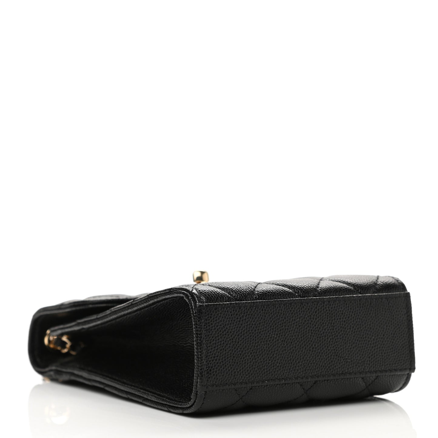 Caviar Quilted Classic Phone Holder Black