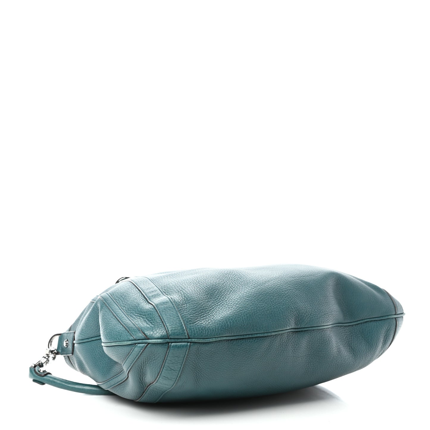 Pebbled Calfskin Medium Abbey Convertible Tote Green