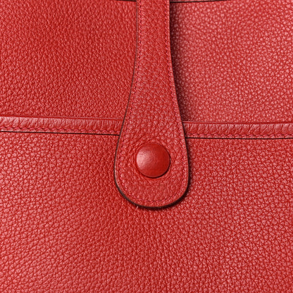 Hermes Taurillon Clemence Evelyne II PM Rouge Vif 11 of 14