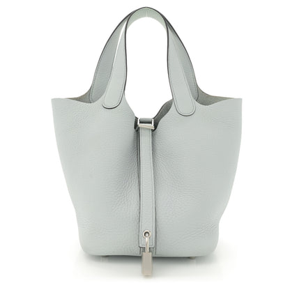 Hermes Taurillon Clemence Picotin Lock 18 PM Bleu Pale 1 of 10