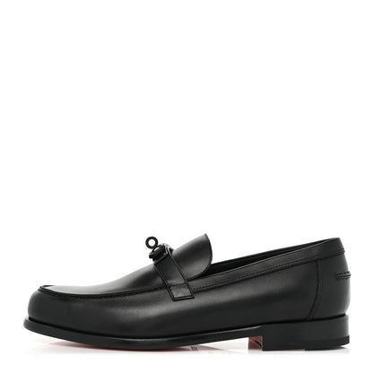 Hermes Calfskin Mens Destin Loafer 43 Black 1 of 10