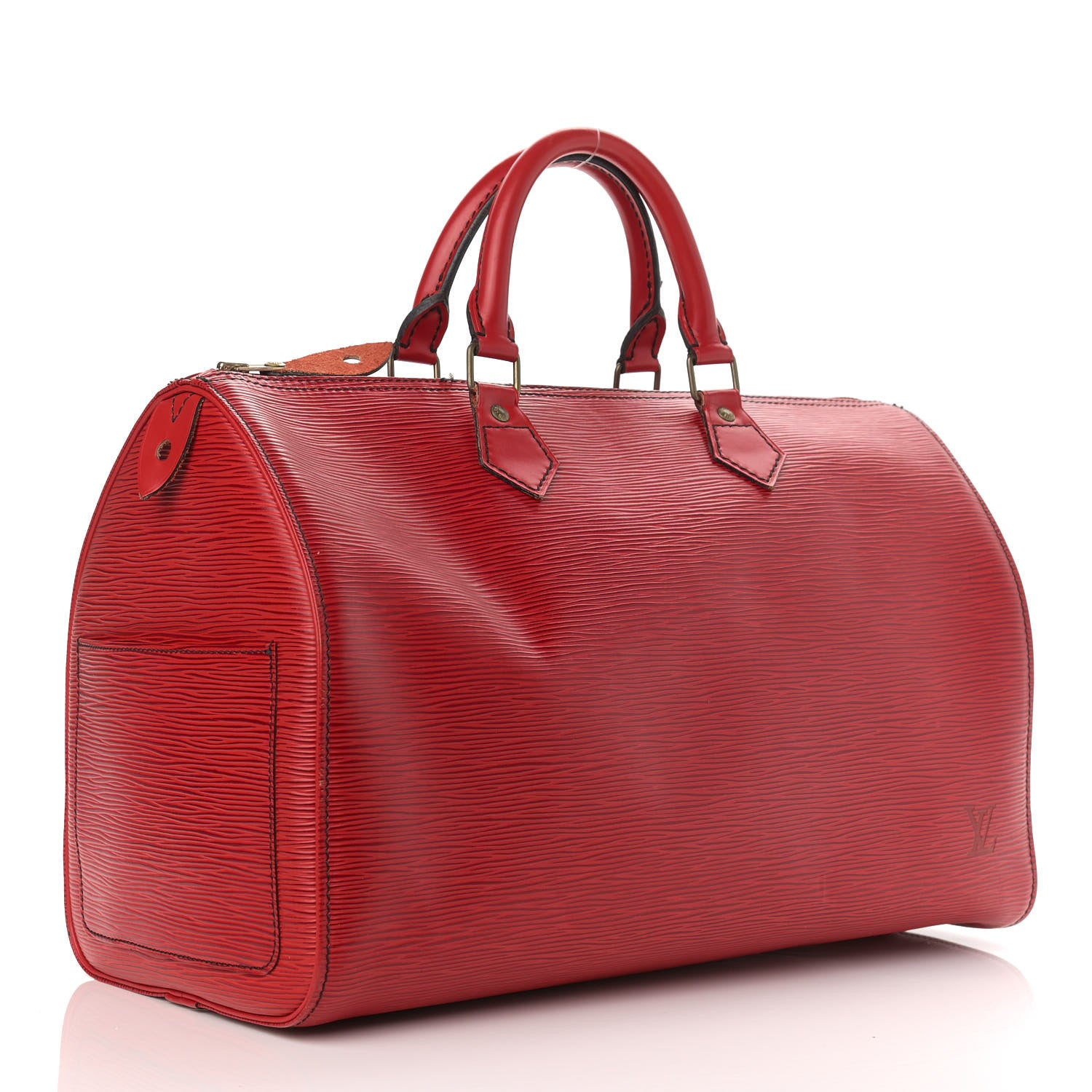 Louis Vuitton Epi Speedy 35 Castillan Red 4 of 16
