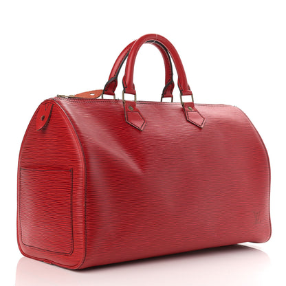 Louis Vuitton Epi Speedy 35 Castillan Red 4 of 16