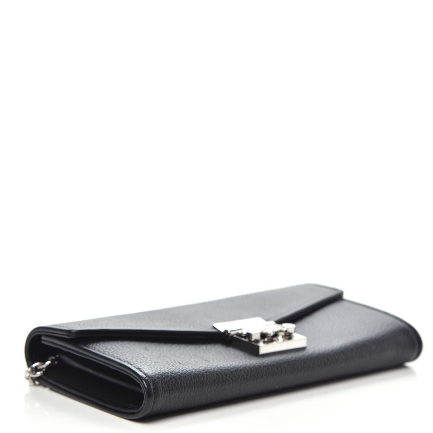 MCM Grained Calfskin Large Patricia Wallet On Chain Black 4 of 10