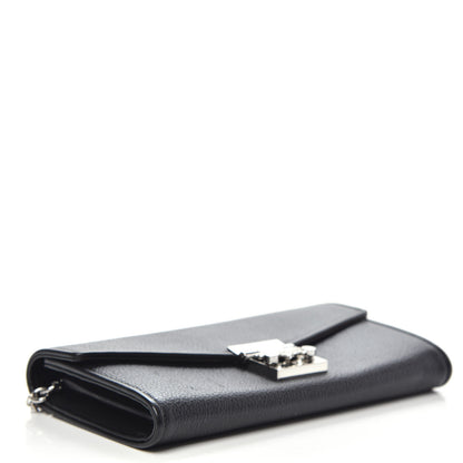 MCM Grained Calfskin Large Patricia Wallet On Chain Black 4 of 10