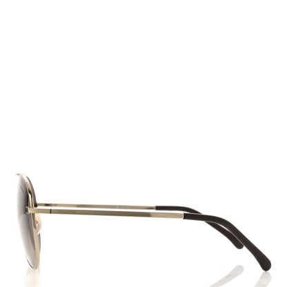 Chanel Metal Polarized CC Aviator Sunglasses 4189-T-Q Brown 3 of 6