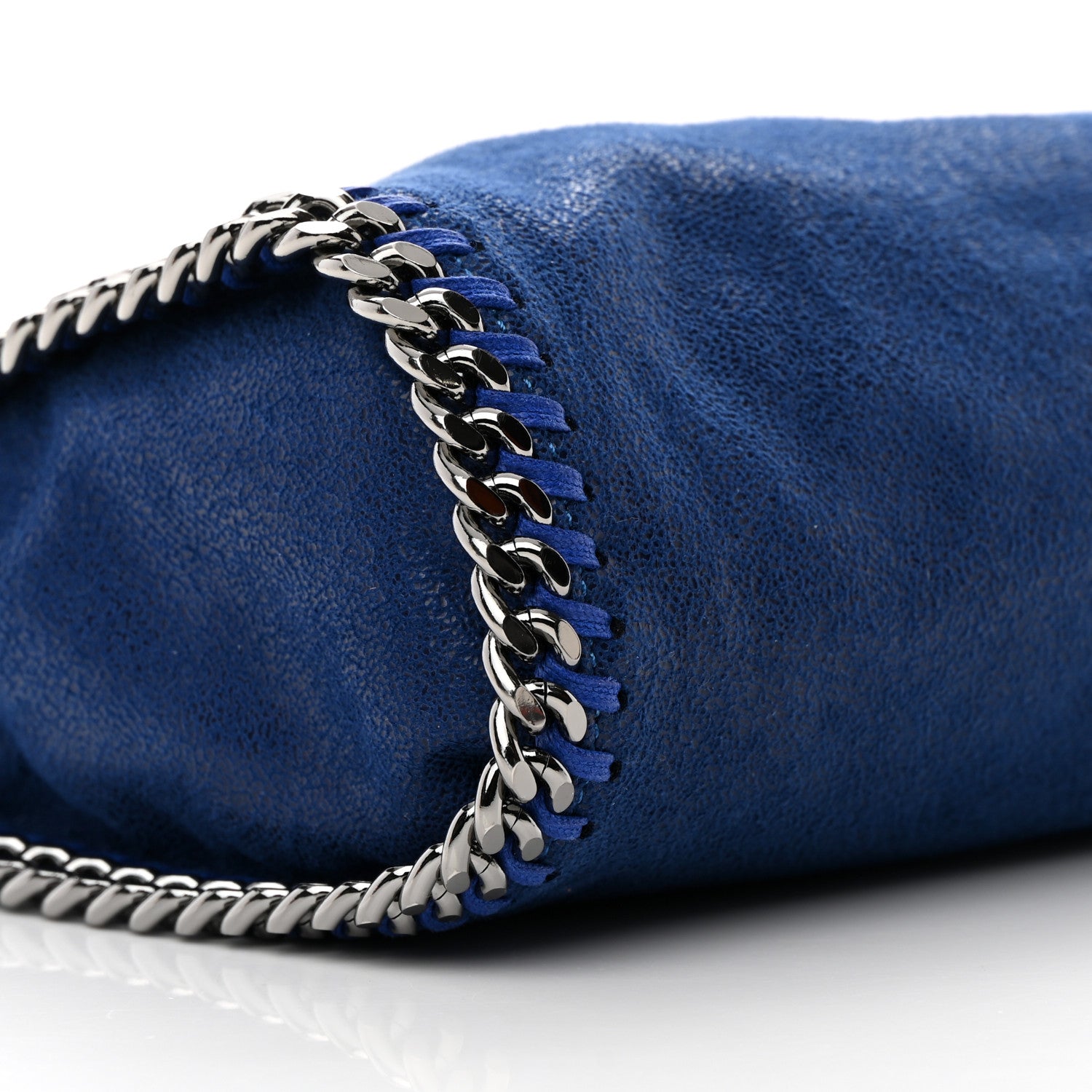 Stella McCartney Shaggy Deer Mini Falabella Fold Over Tote Blue 9 of 10