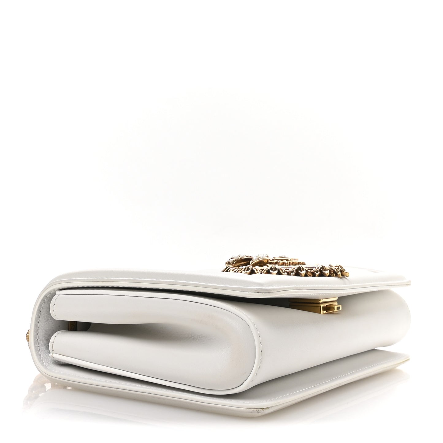 Calfskin Medium Devotion Crossbody Bag White