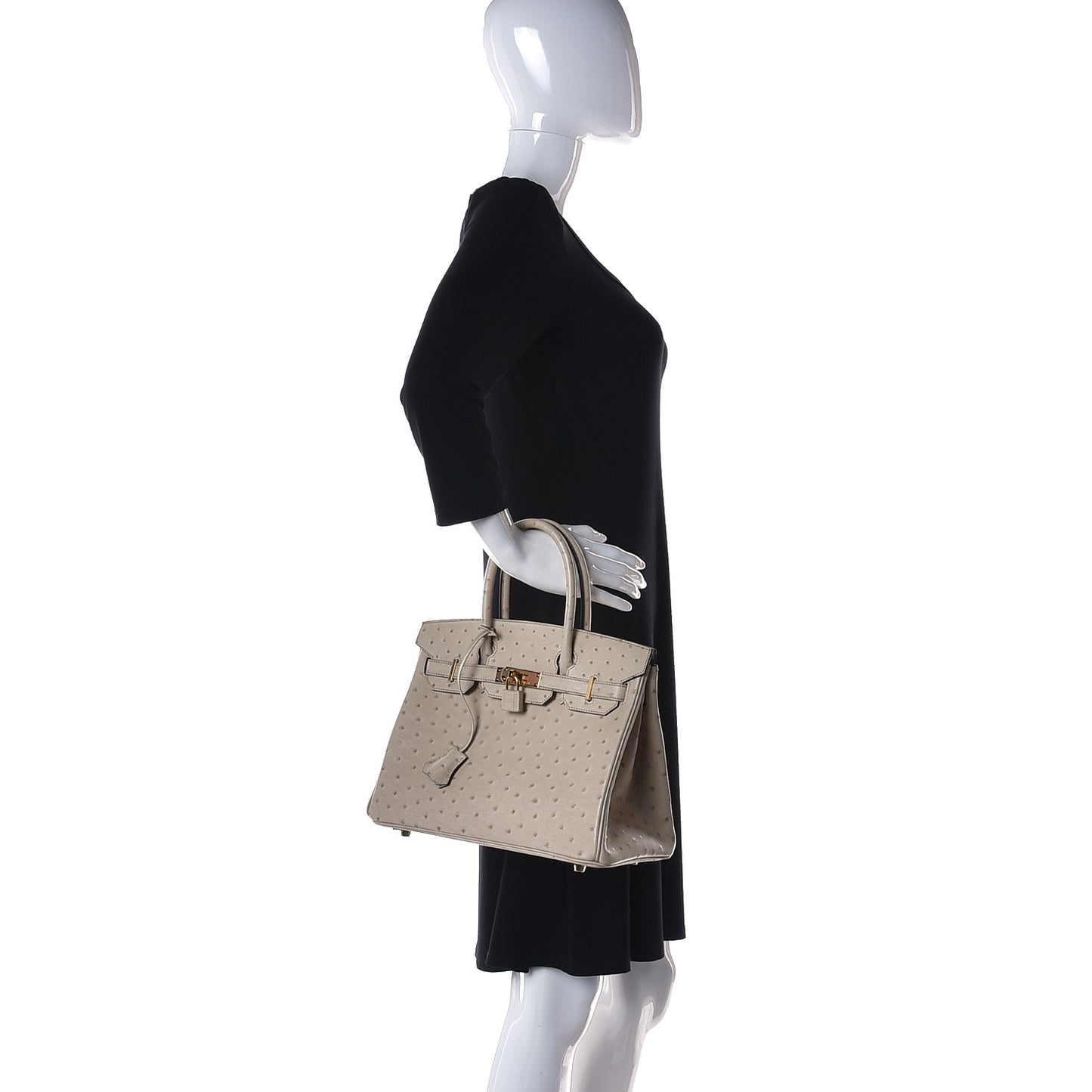 Ostrich Birkin 30 Parchemin