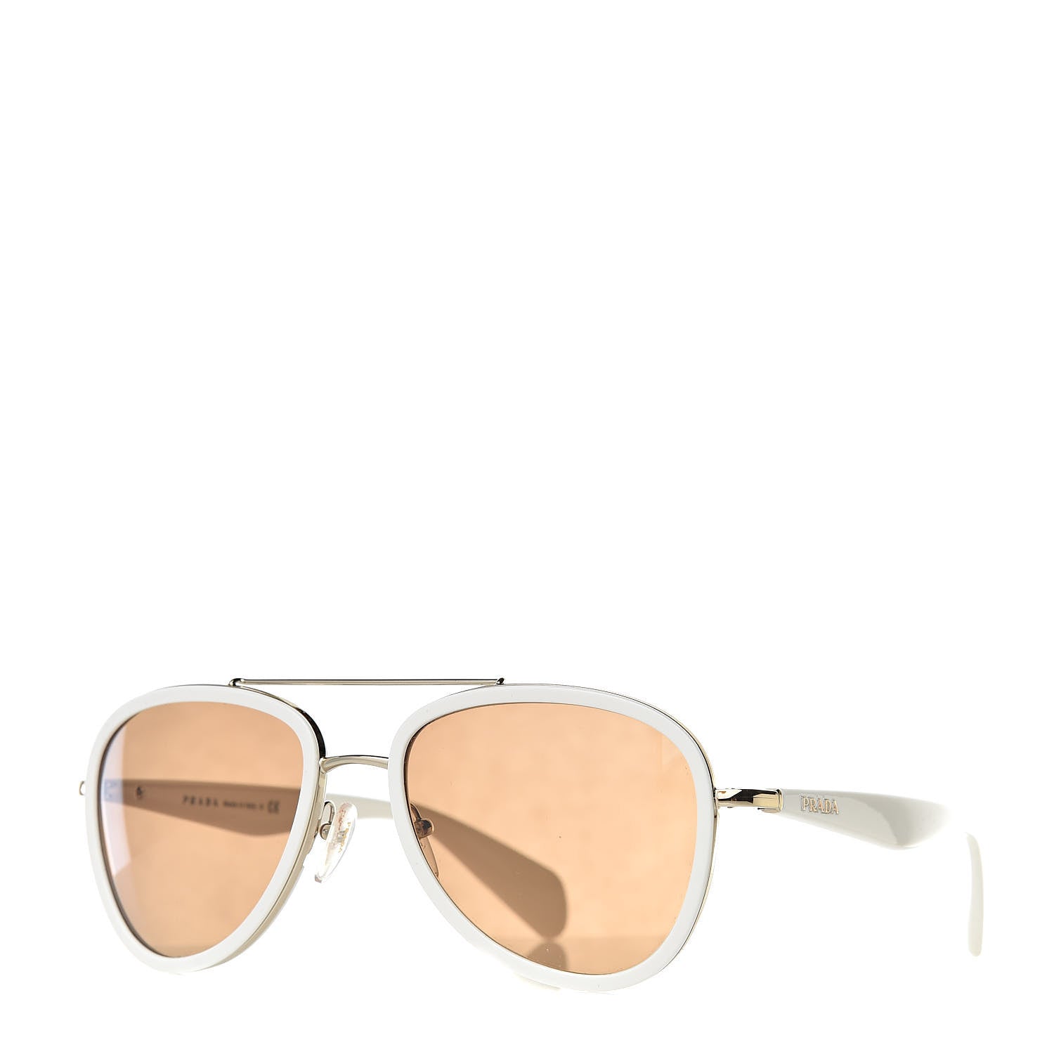 Prada Aviator Sunglasses SPR 51P White 1 of 7