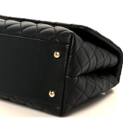 Chanel Caviar Quilted Small Coco Handle Flap Black 10 of 11