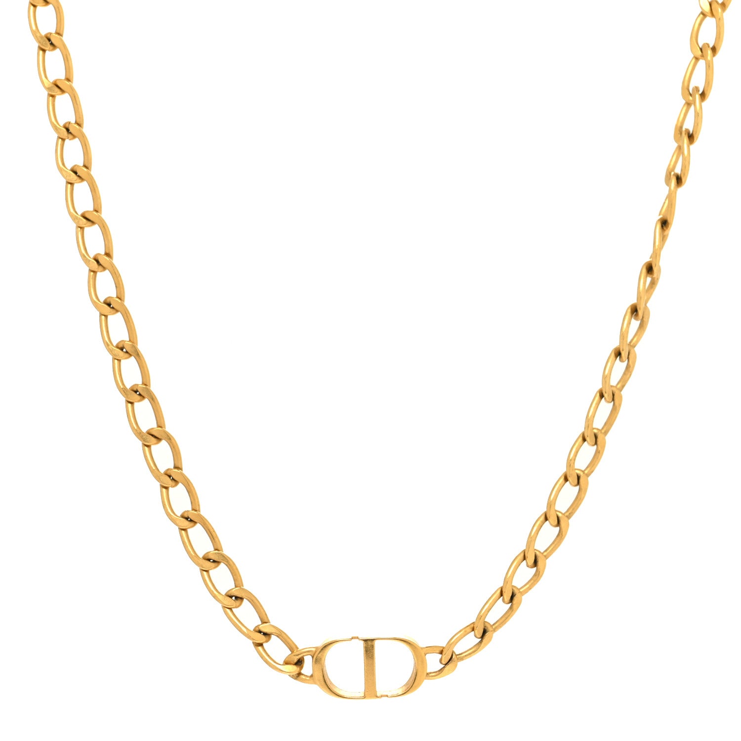 Christian Dior Metal Petit CD Choker Necklace Gold 2 of 5