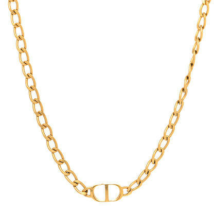 Christian Dior Metal Petit CD Choker Necklace Gold 2 of 5