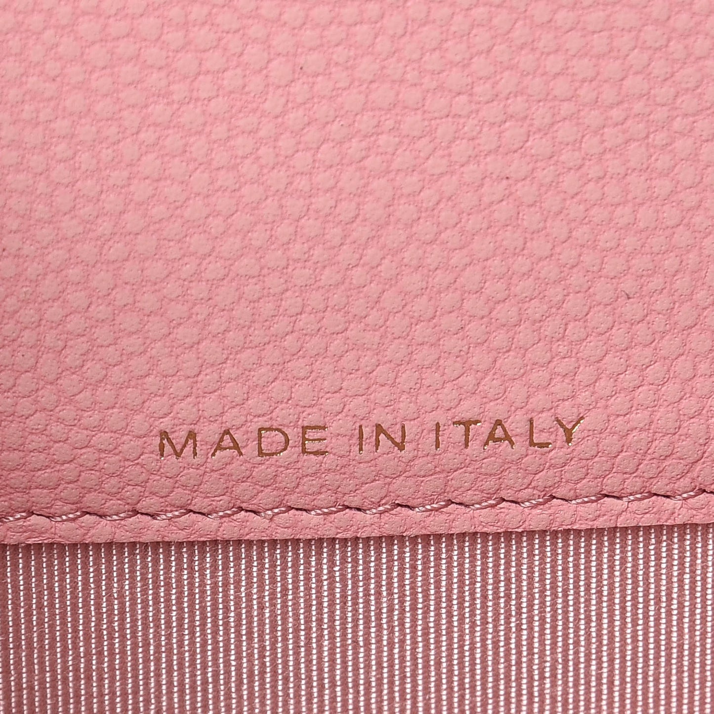 Caviar Chevron Quilted Card Holder Wallet Pink