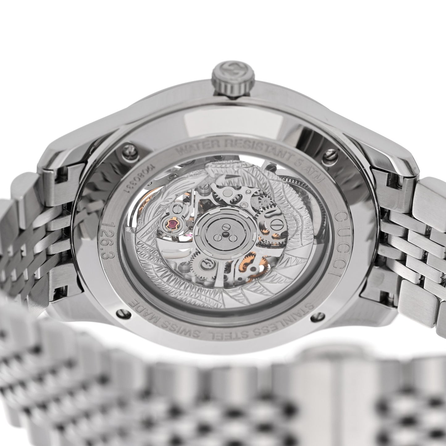 Stainless Steel 40mm G-Timeless Skeleton Charm Automatic Watch