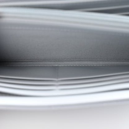 Chanel Caviar Quilted Large Gusset Flap Wallet Light Blue 6 of 10