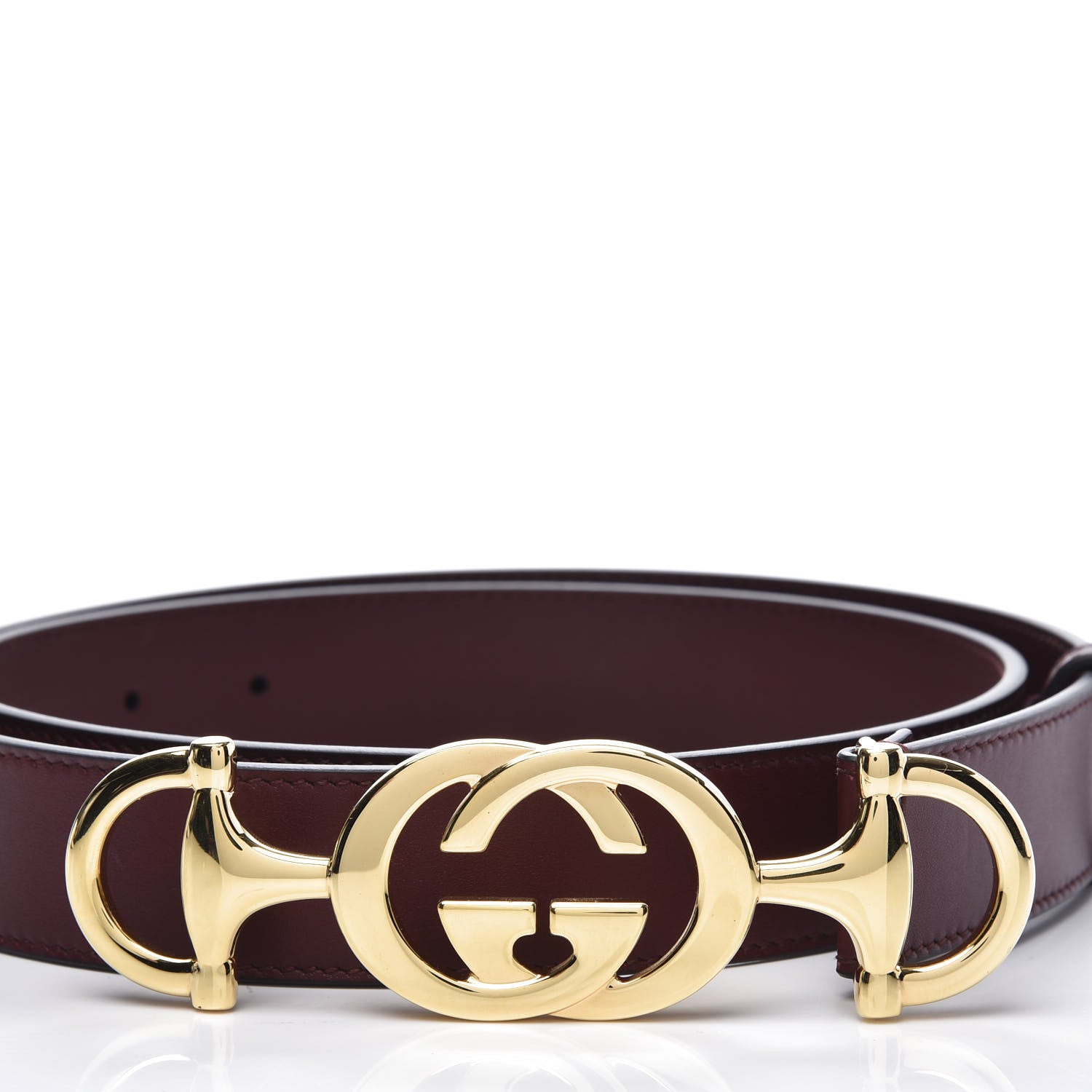 Gucci Calfskin Zumi 30mm Belt 90 36 Vintage Bordeaux 3 of 6
