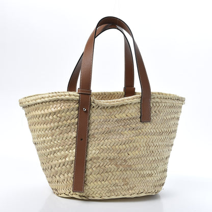 Loewe Raffia Basket Tote Bag Natural Tan Orange 2 of 12