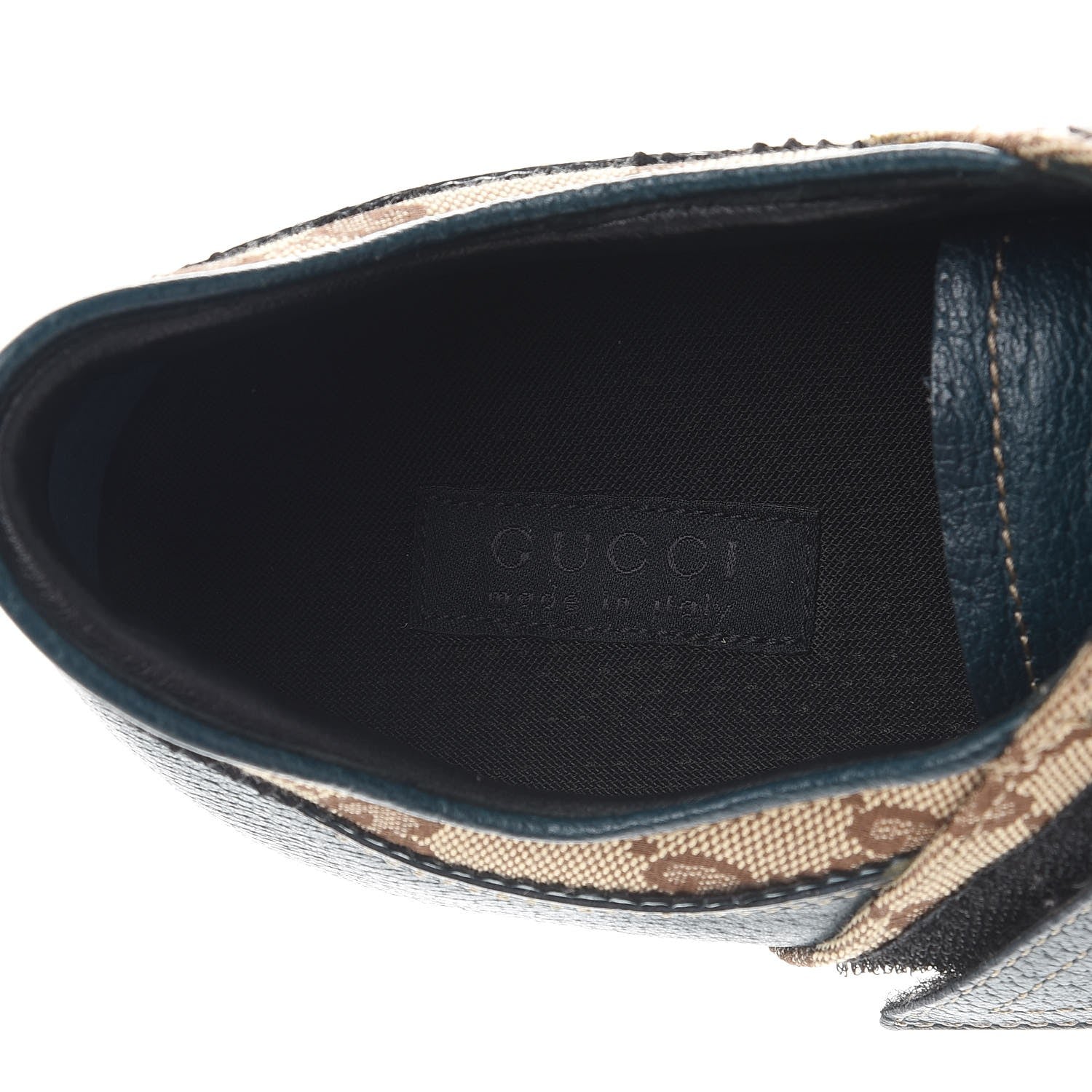 Gucci Monogram Velcro Sneakers 11 Blue 8 of 10