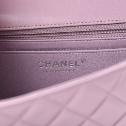Chanel Lambskin Quilted Mini Rectangular Flap Light Purple 8 of 11