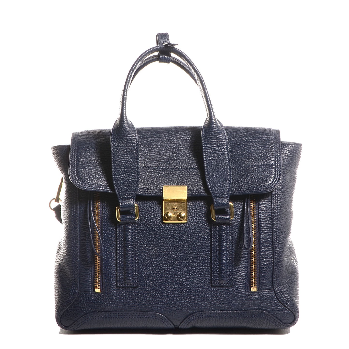 3.1 Shark Embossed Leather Medium Pashli Satchel Ink