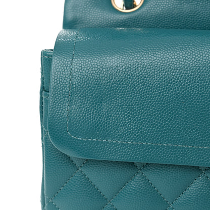 Chanel Caviar Quilted Small Double Flap Turquoise 12 of 12