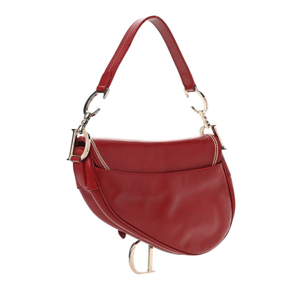 Christian Dior Calfskin Saddle Bag Red 3 of 10