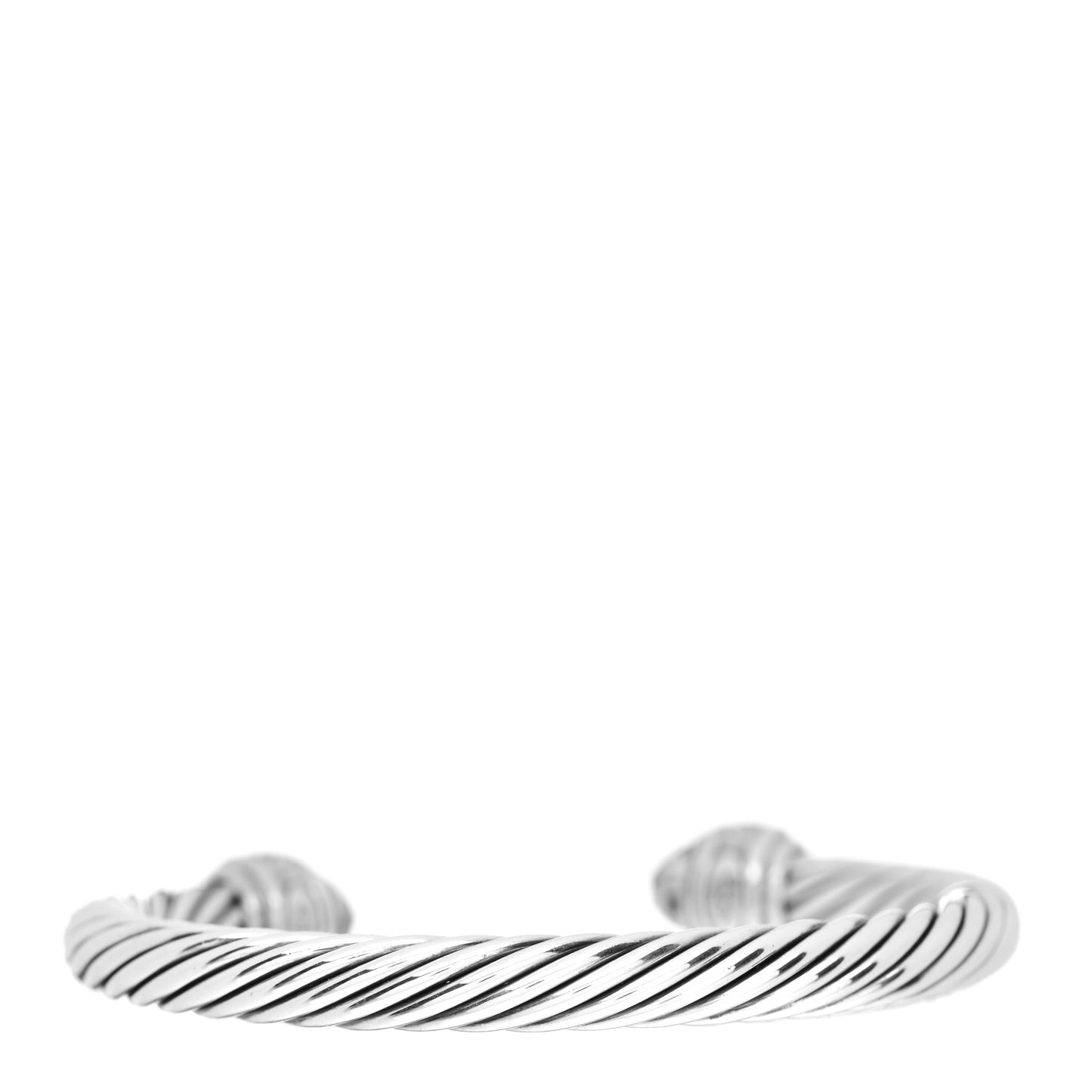 Sterling Silver Diamond Prasiolite 7mm Cable Classics Bracelet