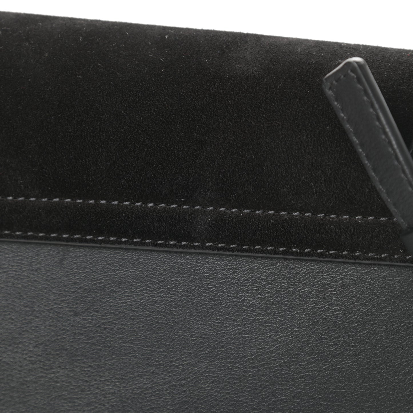 Suede Calfskin Small Faye Shoulder Bag Black