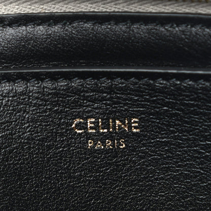 Celine Laminated Calfskin Quilted C Charm Pouch Silver 6 of 9