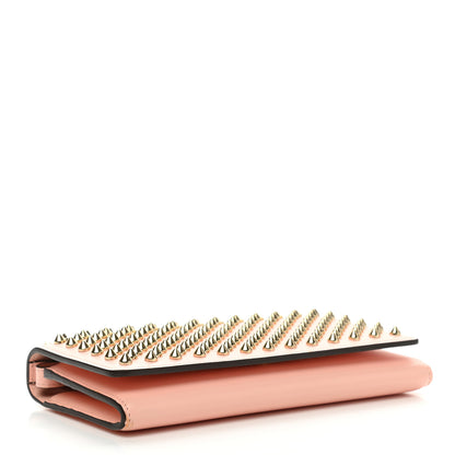 Christian Louboutin Calfskin Macaron Spiked Flap Wallet Mystic Pink 4 of 9