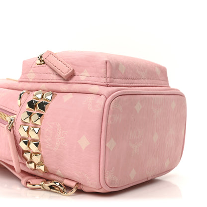 MCM Visetos Side Stud X-Mini Stark Bebe Boo Backpack Soft Pink 8 of 9