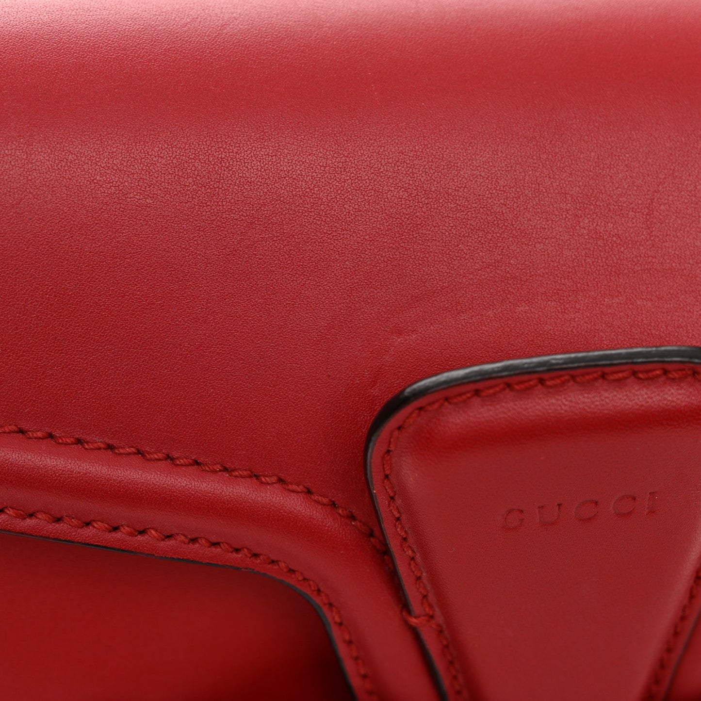 Ruinart Calfskin Medium Lady Web Shoulder Bag Hibiscus Red