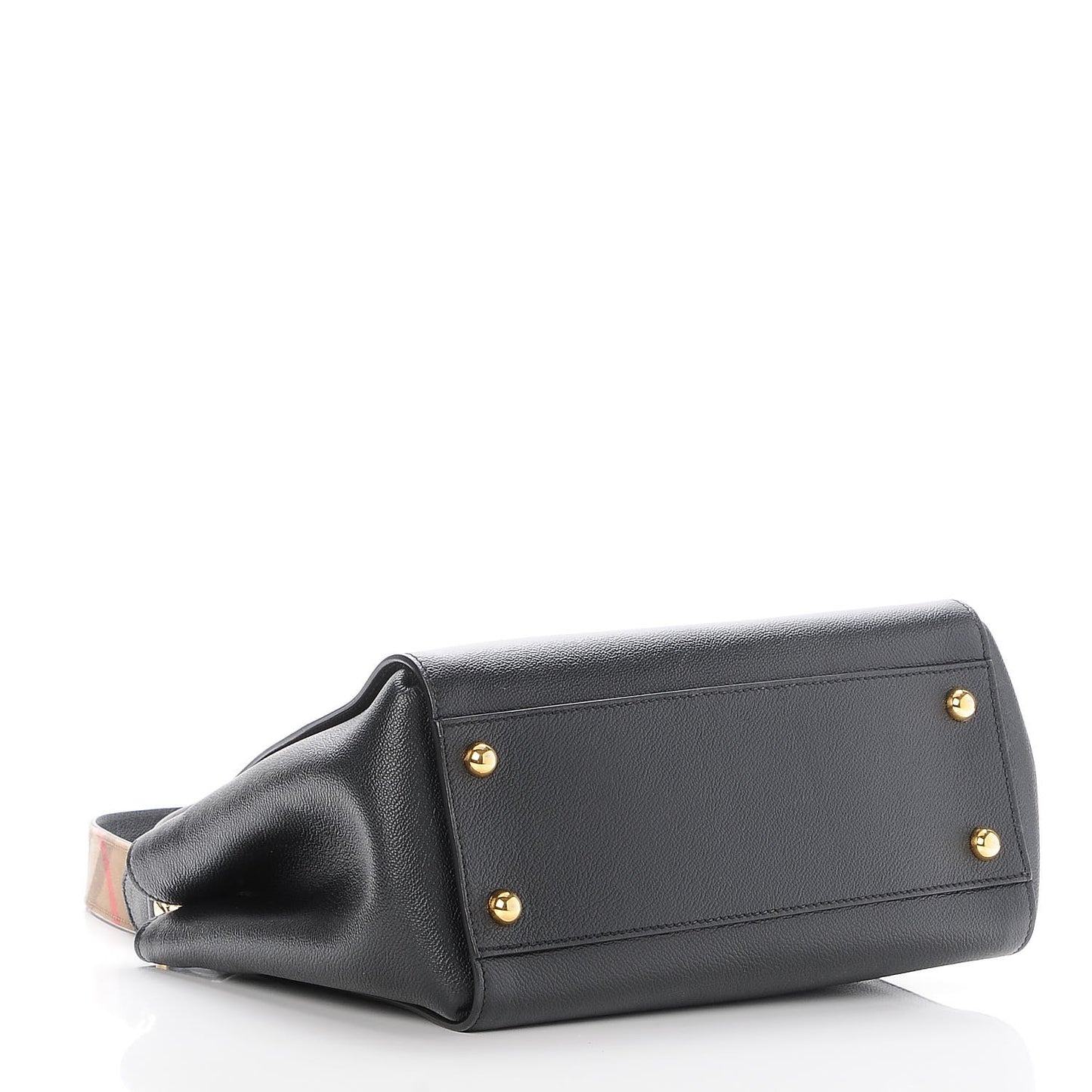 Soft Grain Calfskin Medium Buckle Tote Black