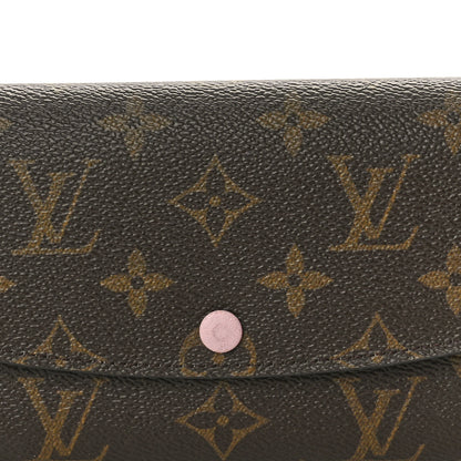 Louis Vuitton Damier Ebene Emilie Wallet Rose Ballerine 7 of 7