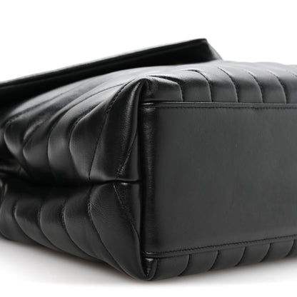 Saint Laurent Calfskin Y Quilted Monogram Medium Loulou Chain Satchel Black 9 of 10
